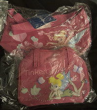 Disney Tinker Bell Pink Small Bags Set with Floral Design