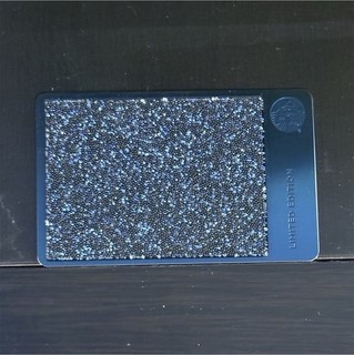 Limited Edition Starbucks 2015 Swarovski Blue Sapphire Metal Card