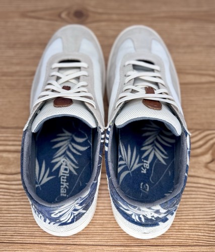 Olukai Punini Court Sneaker Herren Off White Blau Aloha Bootsschuhe Freizeit Spitze 10 - Bild 10 von 12
