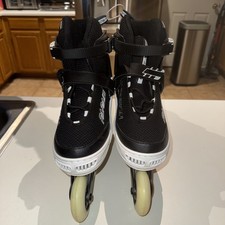 PAPAISON Inline Skates Adjustable Adult Black XLarge Men 8-11.5  W9.5-12 NEW