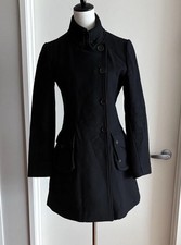 Thomas Burberry Vintage Black Wool Coat Women  s XS