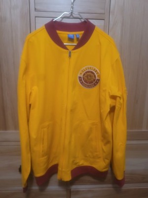 CLEVELAND CAVALIERS CAVS ADIDAS THROWBACK MENS 2XL XXL WARM-UP COAT JACKET ZIPUP