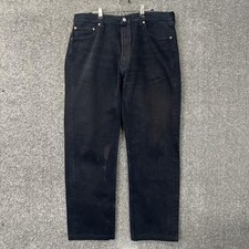 Levi 501 Men’S Black Made In Usa Vintage Straight Fit Button Fly Jeans Fit 35X30