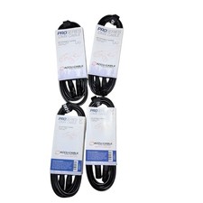 Accu-Cable DMX Cable Lot of 4 AC3PDMX15PRO 3-Pin 15ft Pro Series Black New