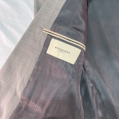 Burberry London Classic Plaid Men’s Sport Coat Men’s 42L Gray - Picture 13 of 17