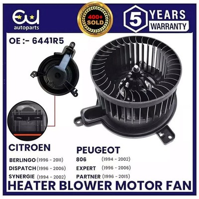 HEATER BLOWER FAN MOTOR FOR CITROEN BERLINGO PEUGEOT 806 PARTNER EXPERT 6441R5