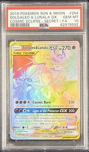 Pokemon Solgaleo & Lunala GX (Secret) 254/236 Sm-Cosmic Eclipse Holo Secret