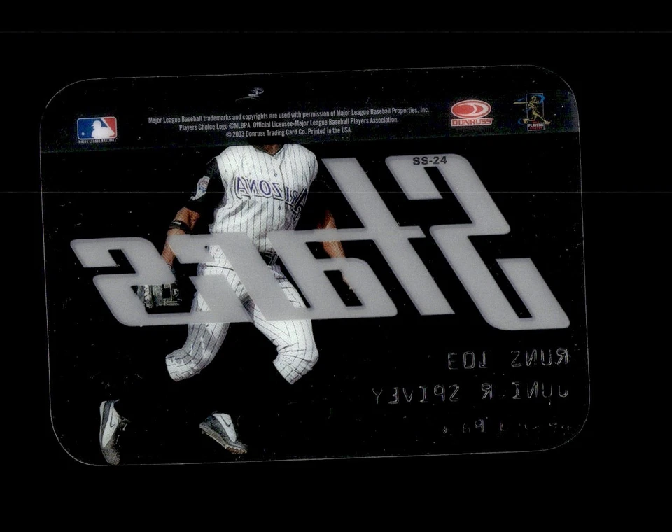 2003 Donruss Studio Stars #SS-24 Junior Spivey Arizona Diamondbacks - Image 2 of 2