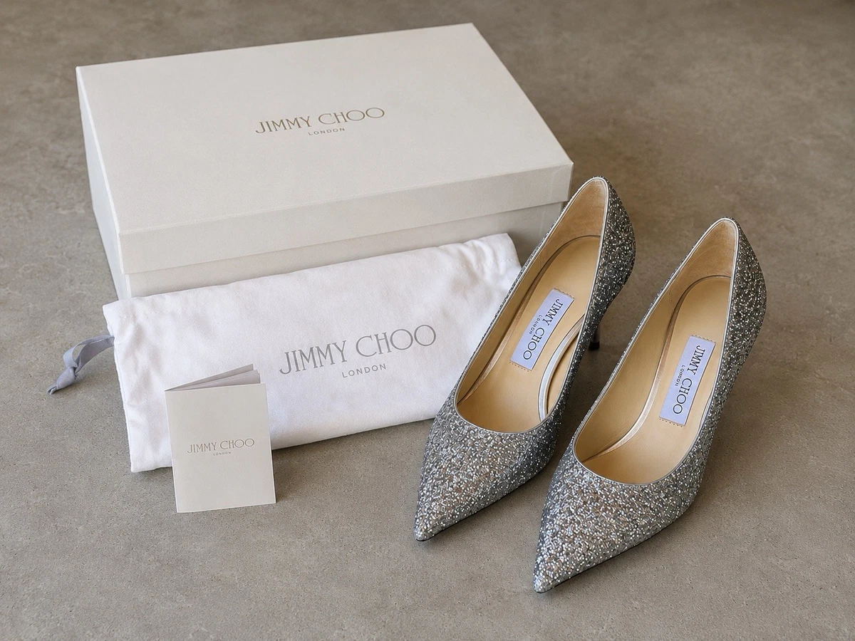 Jimmy Choo Silver Heels for Women for sale - eBay