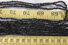 2x3mm Black Glass Faceted Bicone Jewelry Loose Beads