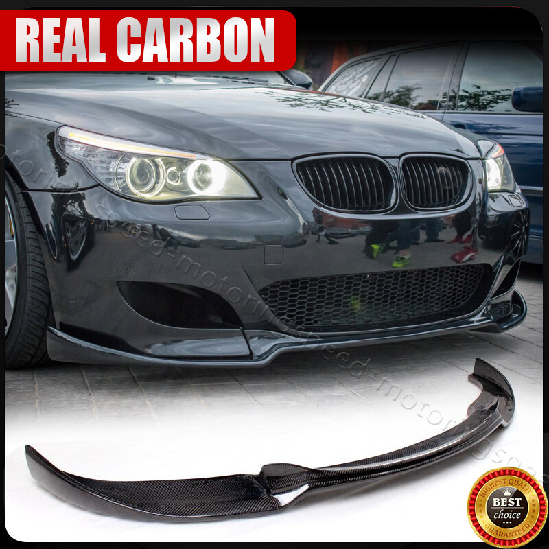 For 2006-2010 BMW E60 M5 REAL Carbon Fiber Front Bumper Lip