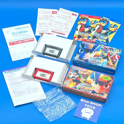 Lot 2 Game Boy Advance Mega Man 4 redsun + bluemoon Battle Network Series Japan