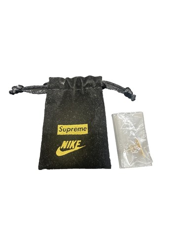 Earring Men Supreme Nike Gold Earring Gold Swoosh Supreme X Nike