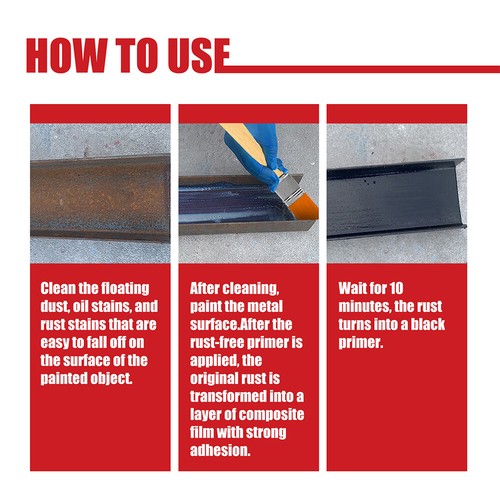 2XWater-based Metallic Paint Car Rust-free Primer Primer Metal Rust Remover 100g - Picture 9 of 14