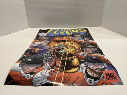 POSTER fumetti marzo 2022 PHILADELPHIA FLYERS GRITTY MARVEL NHL Infinity Gauntlet - Foto 7 di 11