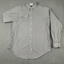 Ralph Lauren Shirt Mens 15.5 Gray Striped Pony Dress Button Up Long Sleeve