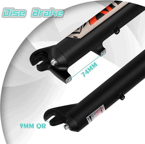 BUCKLOS MTB Suspension Fork 26" 100mm Travel Disc Brake Lockout QR 9mm XC Ridin - Picture 3 of 5