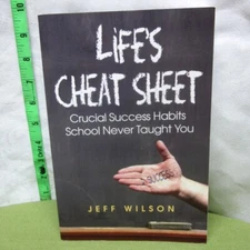 JEFF WILSON autograph Life’s Cheat Sheet signed book Success 2010 personal goals