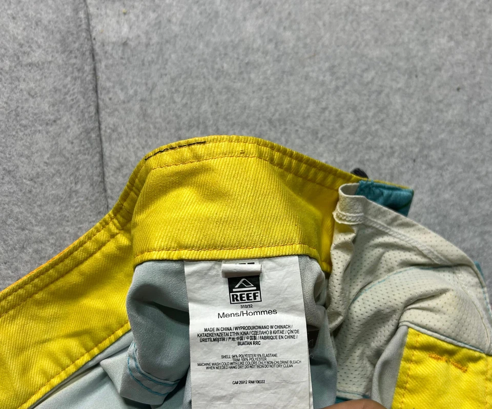 Boardshorts Reef Para Hombre 28 Azul 19" Hawaiano Floral Carga Rendimiento Elástico Foto 4 de 4