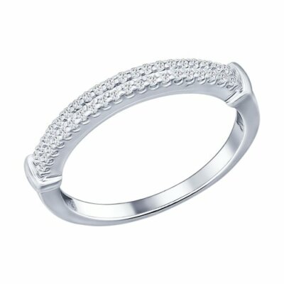 Fingerring Silberring  Ring 925 Silber Zirkonia Steine Echtschmuck Damen S- SFY