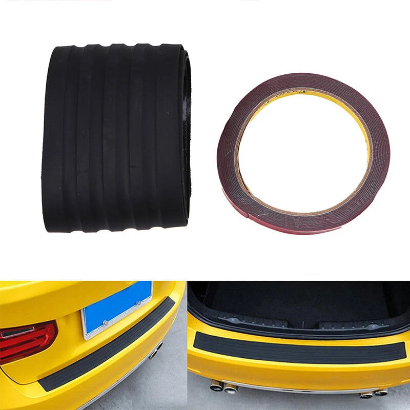 Protector de goma para parachoques trasero de coche tira de moldura protector de umbral de maletero cubierta contra arañazos negro Foto 2 de 4