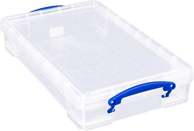 6 Stück - REALLY USEFUL BOX 6,0 Liter - 465x270x85mm- für C4 Umschläge - transp.
