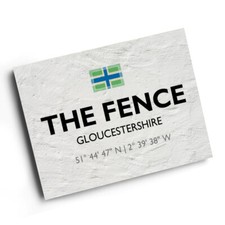 A3 PRINT - The Fence, Gloucestershire - Lat/Long SO5405