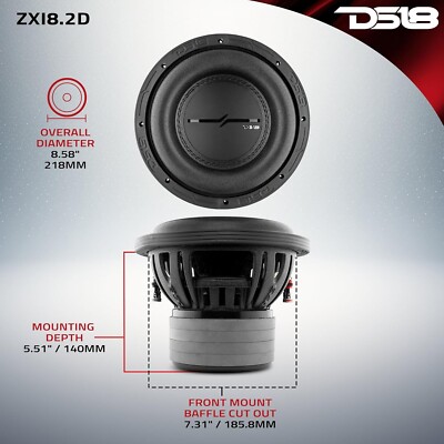 2 PACK DS18 ZXI8.2D High Excursion 8