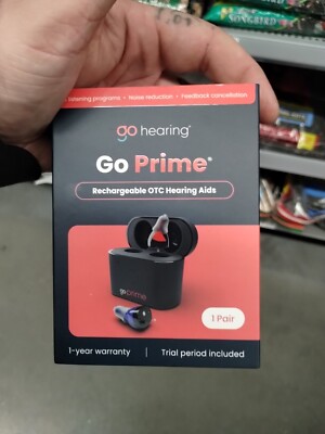 Go Hearing Go Prime OTC Rechargeable Hearing Aids             SAME DAY SHIPPING!