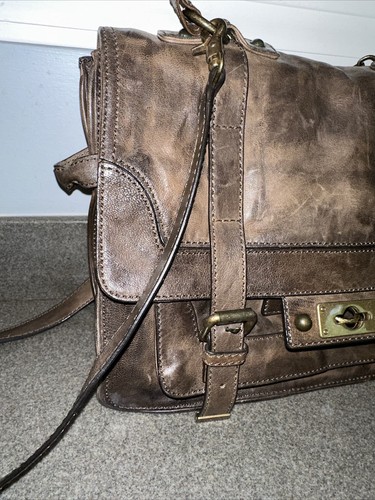 Bolso Bandolera Mensajero FRYE Cameron Cartera Cuero Coñac Envejecido - Imagen 3 de 7