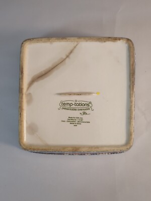 3pc TEMP-TATIONS Old World Cranberry 8 Baking Dish Trivet Wire Rack