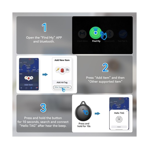 Alternate view of Tags-4 Pack, Smart Bluetooth Tracker Work Apple Find My, Key Finders And...