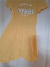 Summer Skater Sporty Mini Dress Holiday Bright Yellow Casual Dress 2xs-xs 