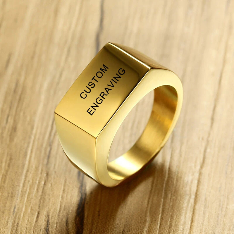 Mens signet hotsell ring custom