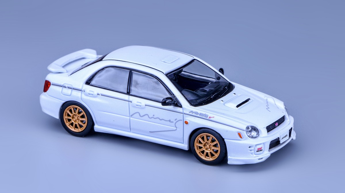 1:64 Scale Furuya White Impreza WRX STI VII 7 Sedan Mines Diecast