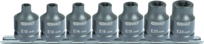 KS TOOLS 1/2'' Torx-E-Kraft-Stecknuss-Satz, 7-tlg., E10-E24 (515.1106)