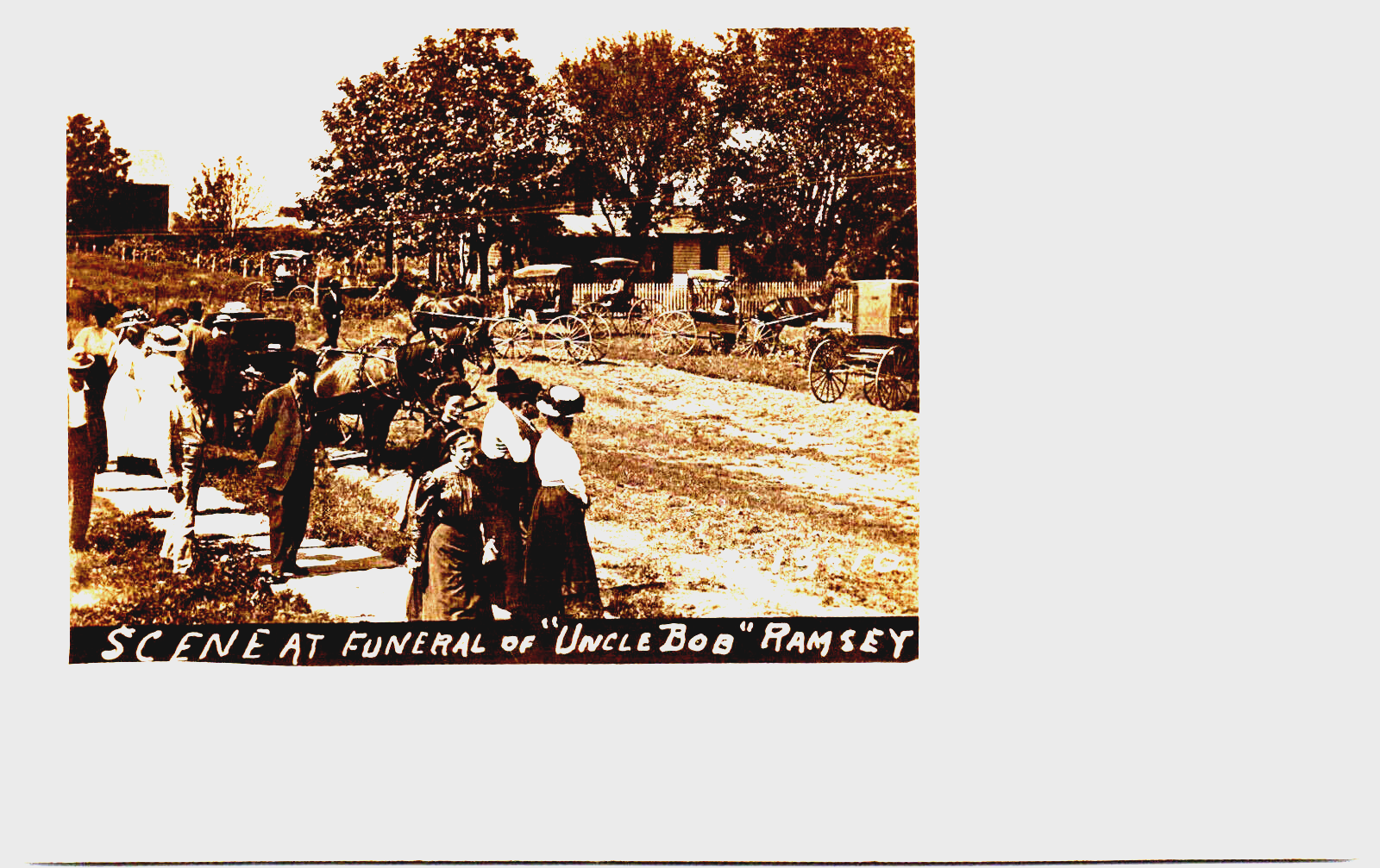 Photo Civil War Veteran Uniontown, Kansas Funeral Bob Henry Ramsey 1910