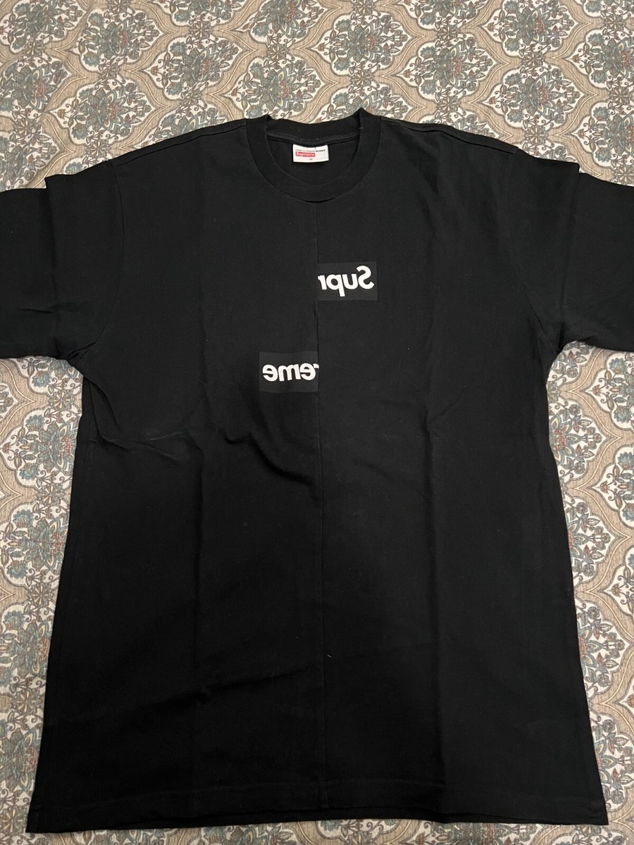 Supreme x CDG Comme Des Garcons Split Box Logo Tee Black Supreme x CDG Comme Des Garcons Split Box Logo Tee Black