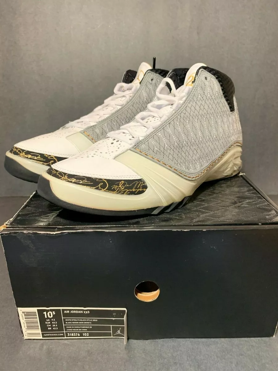 jordan 23 gold and white