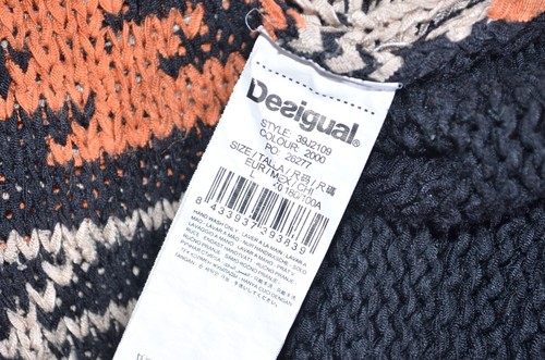 Desigual Womens Black Knit Jumper Long Sleeve Size L - Picture 6 of 6