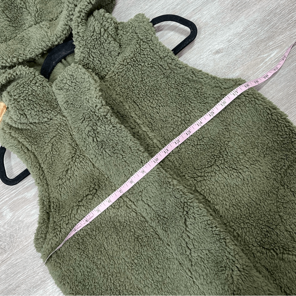 Koolaburra by UGG green Sherpa hooded vest women’s size S eBay
