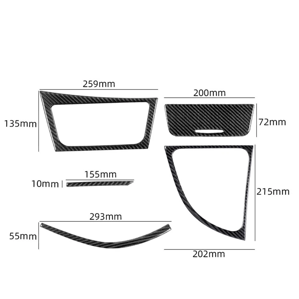 Kit de cambio de marchas interior de fibra de carbono de 5 piezas para BMW Serie 1 E82 E88 Foto 3 de 4