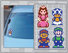 MARIO, LUIGI, PEACH and TOAD Vinyl Decals 1 Super Mario Bros. 2 Stickers