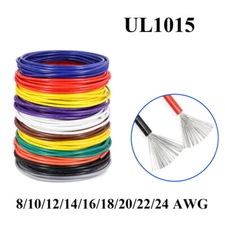 UL1015 Flexible Stranded Tinned Copper PVC Insulated Electronic Wire 24AWG-8AWG