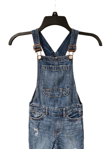 Gap Kids Overall Denim Pants Jeans Blue Distressed Unisex Kids Size S 23x20 GUC - Picture 2 of 10