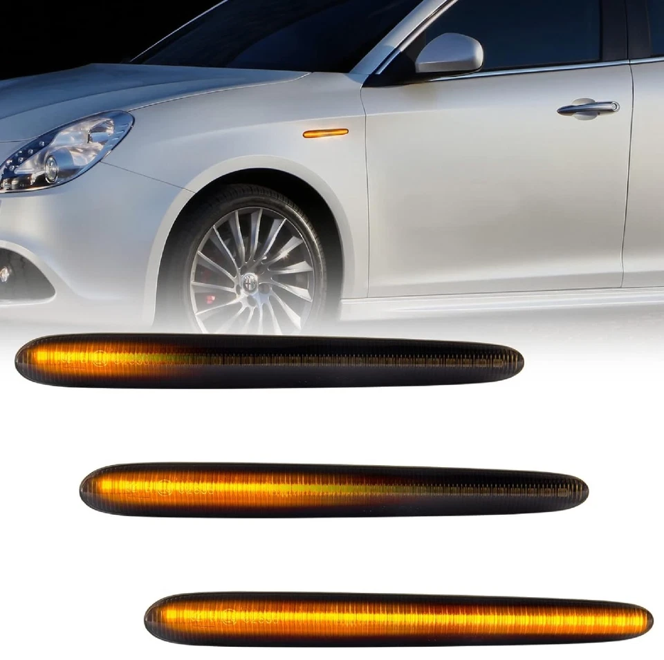 FRECCE LATERALI DINAMICHE PROGRESSIVE ALFA ROMEO GIULIETTA LED CANBUS CRYSTAL - Immagine 4 di 4