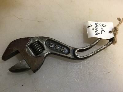 B & C 8  adjustable S wrench Bemis and Call  used