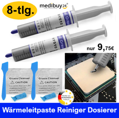 Wärmeleitpaste 2x 30g HY510 Thermalpaste CPU GPU PC Chipset Kühlpaste 8-tlg. Set