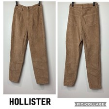 Hollister Corduroy Pants Women's Junior’s Sz 1 W 25 Brown Ultra High Rise Cotton