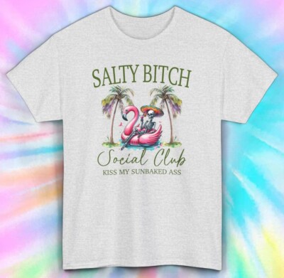 Salty Bitch Social Club T-Shirt | Funny Beach Vacation Tee Summer Graphic Shirt
